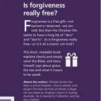 Is forgiveness really free?