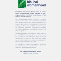 Biblical Womanhood