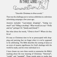 Christmas in Three Words