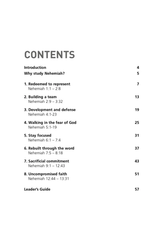 Nehemiah: God's Building Project