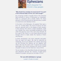 Ephesians: God's Big Plan for Christ's New People