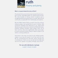 Ruth: Poverty and Plenty