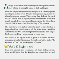 Born a King, new life to bring