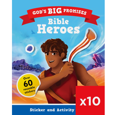 God's Big Promises Bible Heroes Sticker and Activity Book (10 Pack)