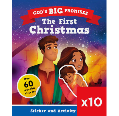 God's Big Promises Christmas Sticker and Activity Book 10 Pack