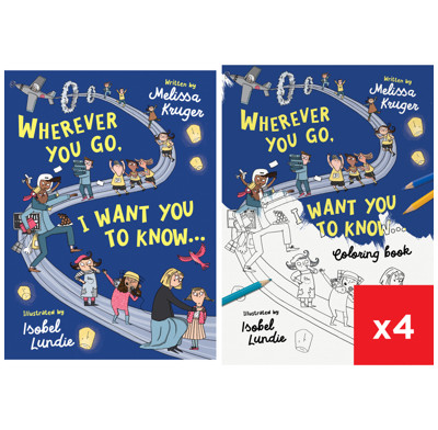 Wherever You Go, I Want You to Know... Story Plus 4 Coloring Books Bundle