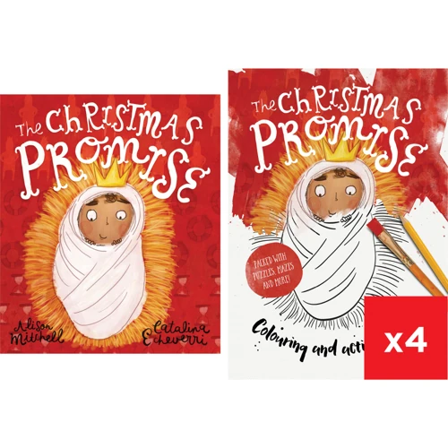The Christmas Promise Storybook and 4 Coloring Books Bundle