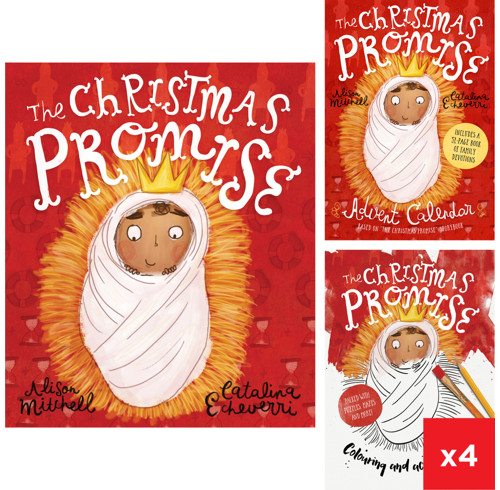 The Christmas Promise Storybook and Advent Calendar and 4 Coloring Books Bundle